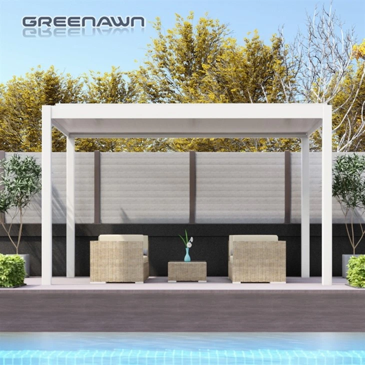 Pergola Bioklimatik Atap Louvered yang Dapat Disesuaikan